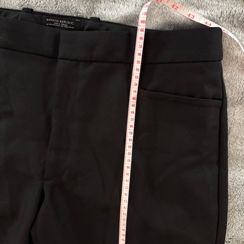 Banana Republic 100% Italian Wool Classic Black Straight Leg Dress Pants-Size 12 - Picture 14 of 14